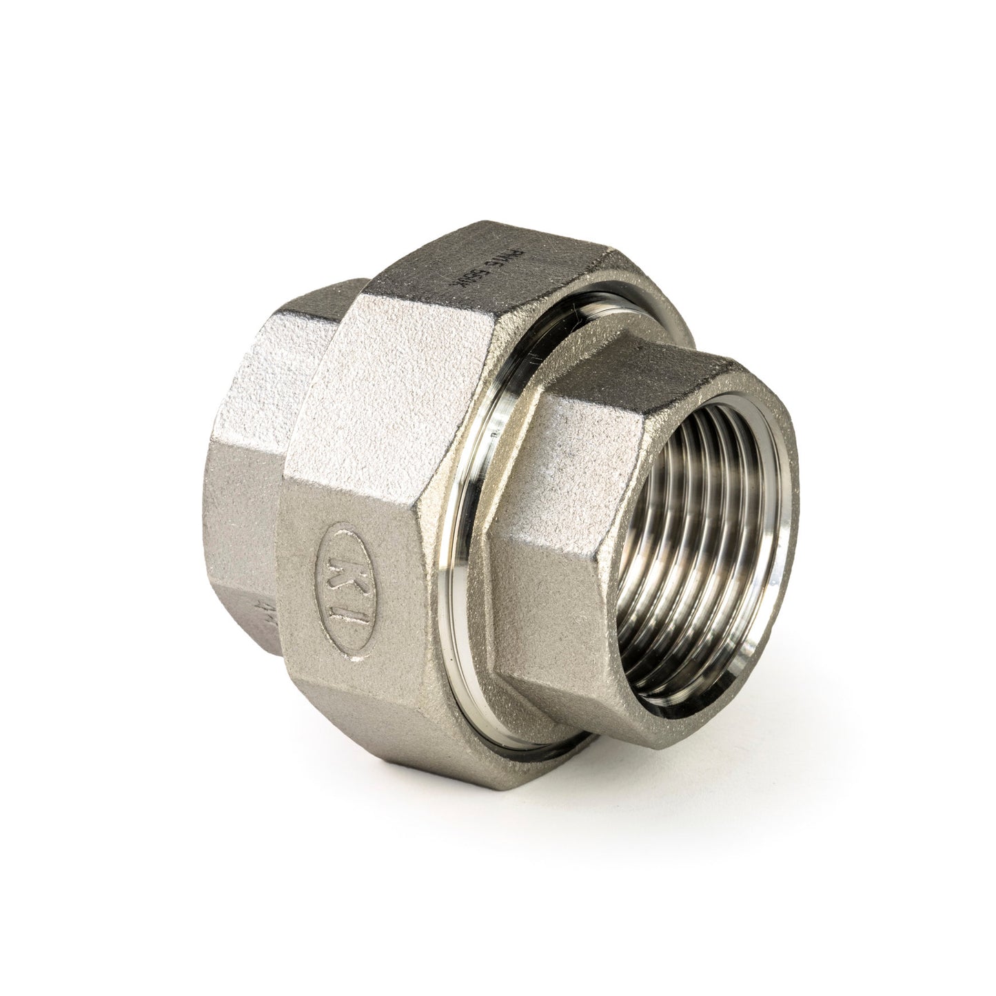 Acoplamiento cónico de acero inoxidable, "cera perdida", 2 roscas hembra, BSP 1¼"