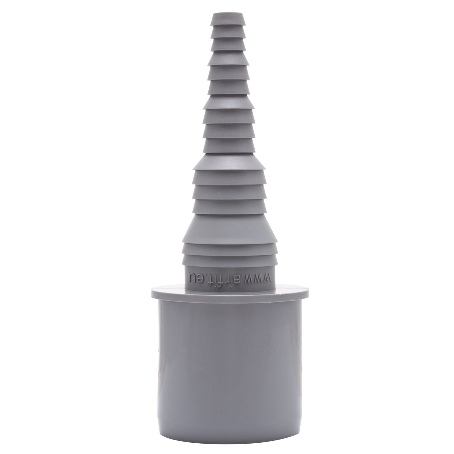 Conector de manguera Airfit, PP, recto, gris, 40 x 25 - Conector de manguera de 8 mm