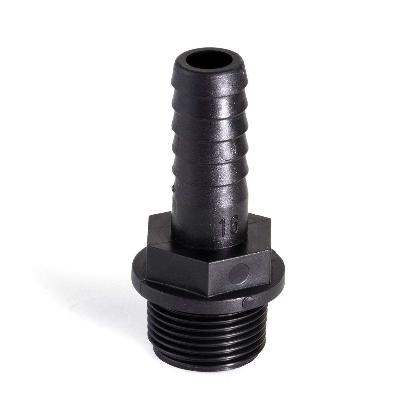 Conector de manguera BD, PP, rosca macho x conector de manguera, 1" x 25 mm