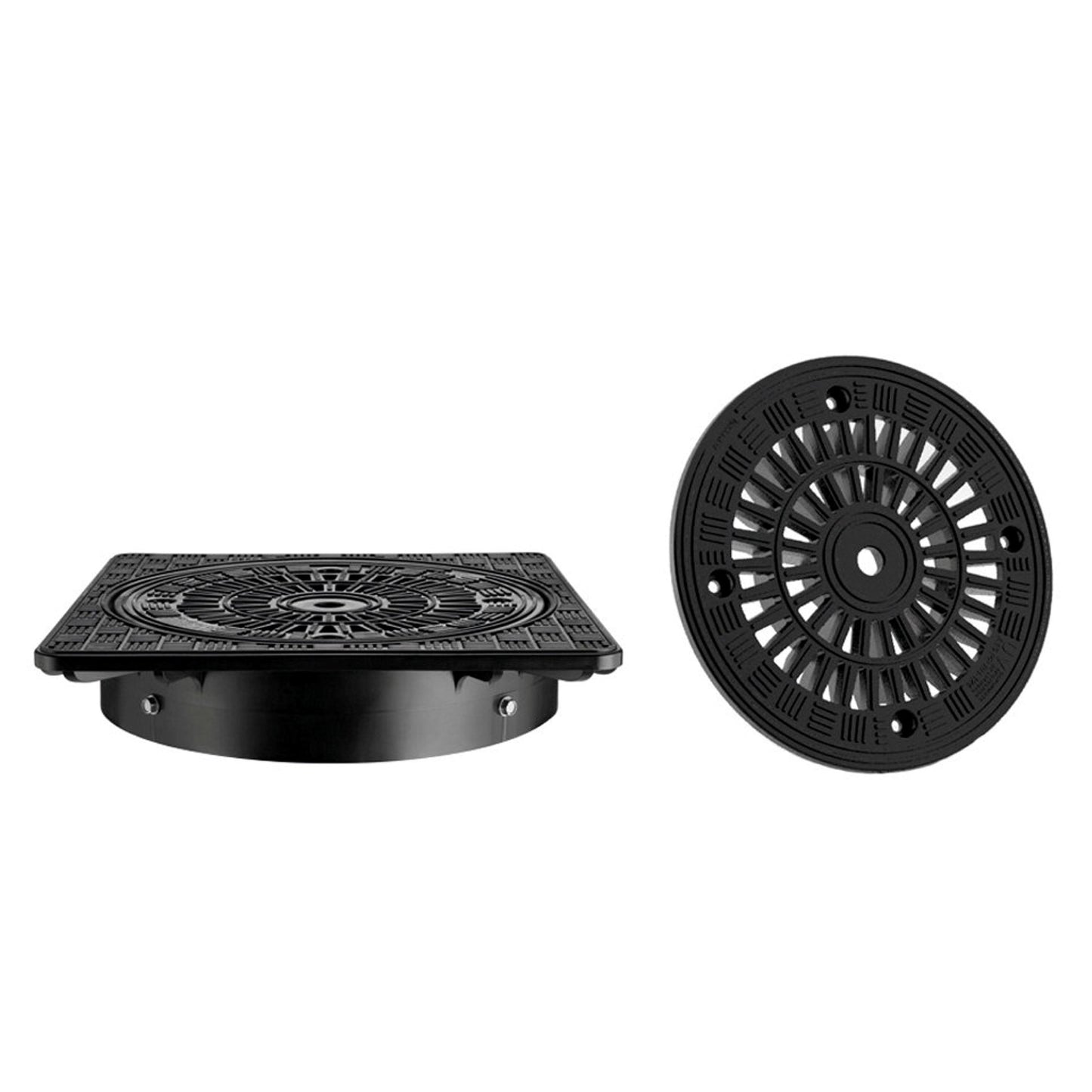 Karmat pit cover, PP, square, 365 x 365 mm, with slot cover, 315 mm
