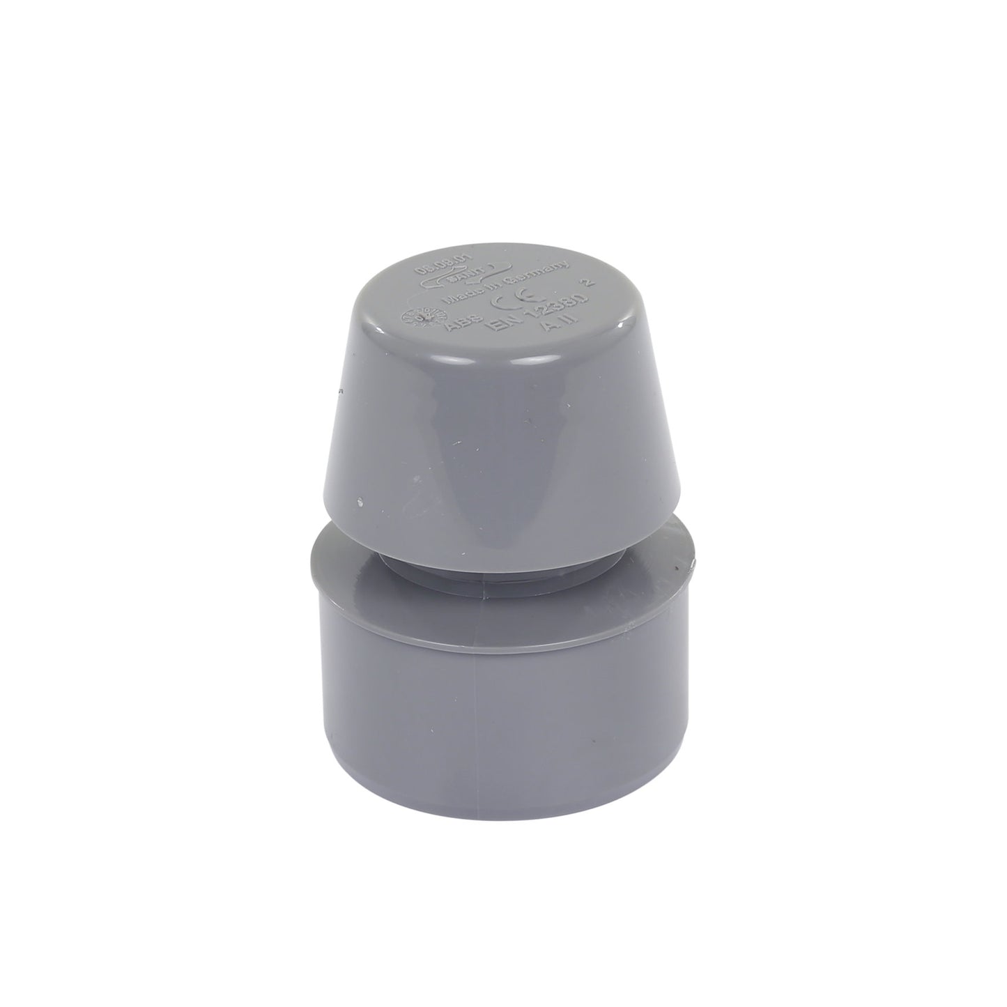 Sanit automatic aerator, PVC, grey, 50 mm
