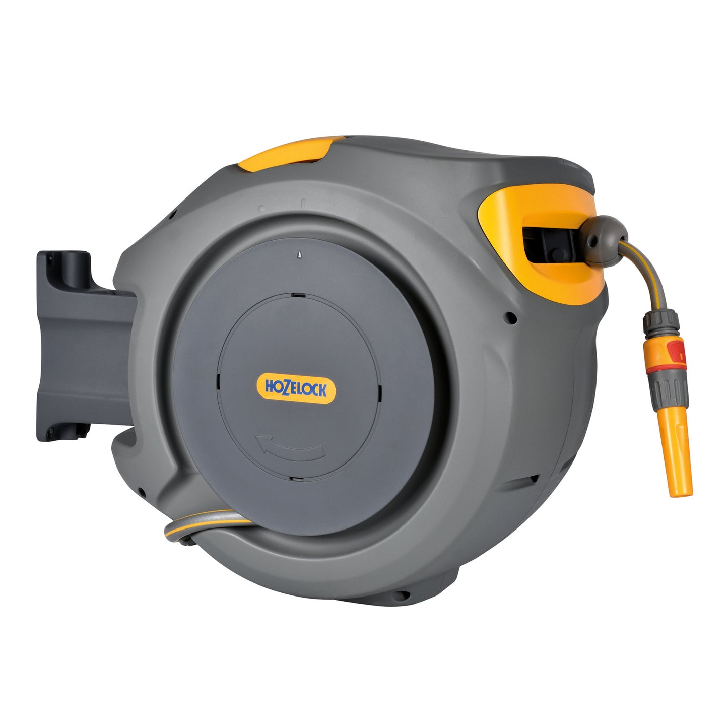 Hozelock AutoReel hose reel, self-winding, incl. 30 m hose, starter kit and garden nozzle