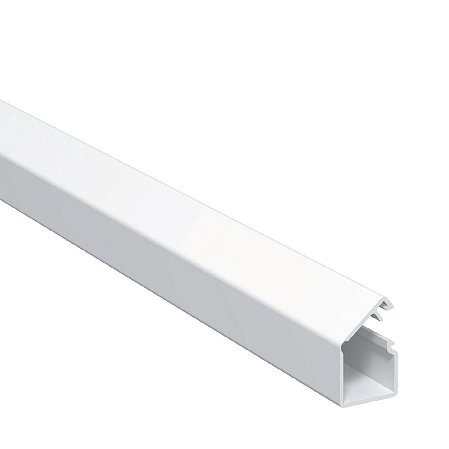 Canaleta para cables OBO mini, tipo MD12, con lámina adhesiva y tapa abatible, 12,5 x 12,5 x 2000 mm, blanco puro