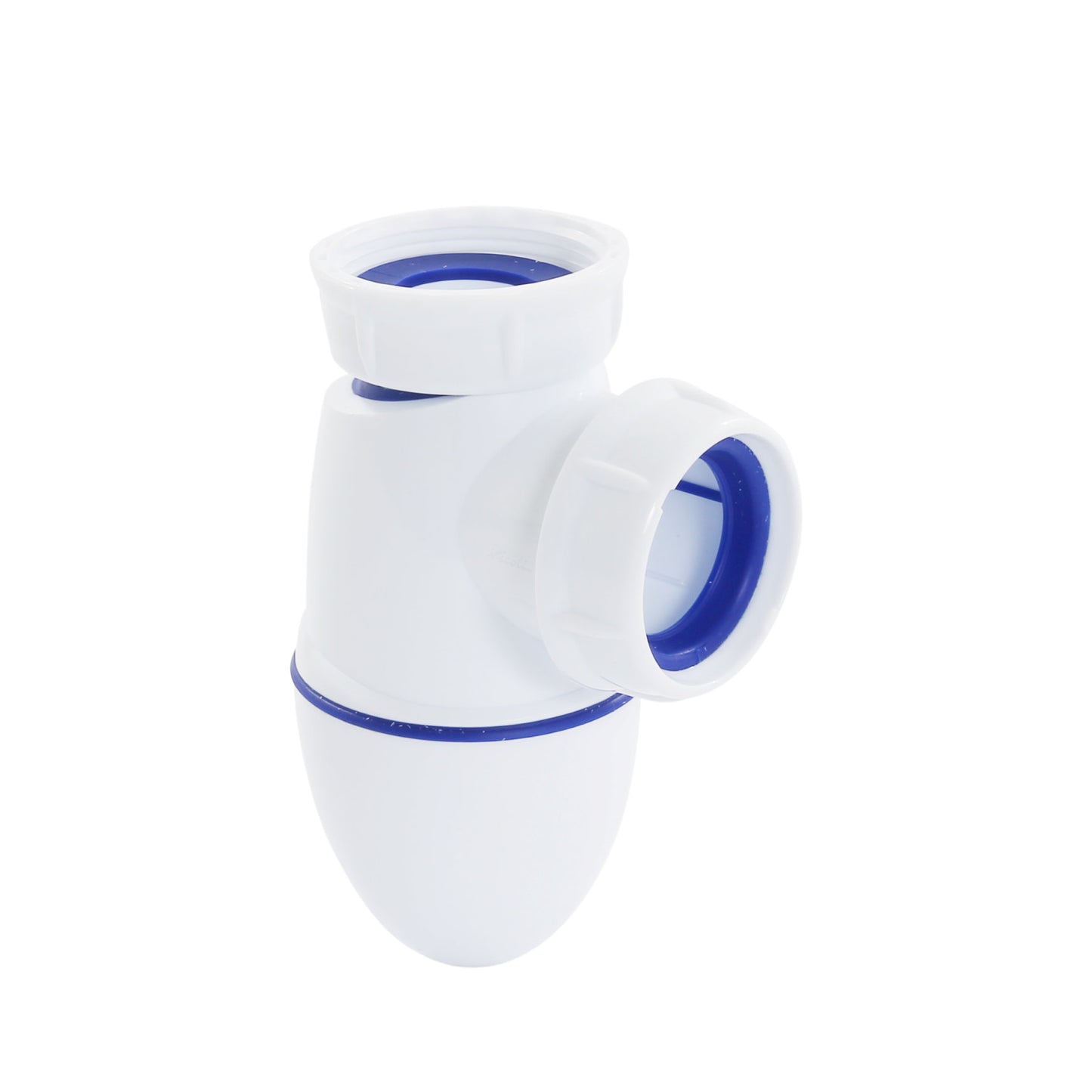 Sifón para botellas Nicoll, tipo Easyphon, con tuerca de unión y abrazadera, PP, blanco, 1¼" x 40 mm