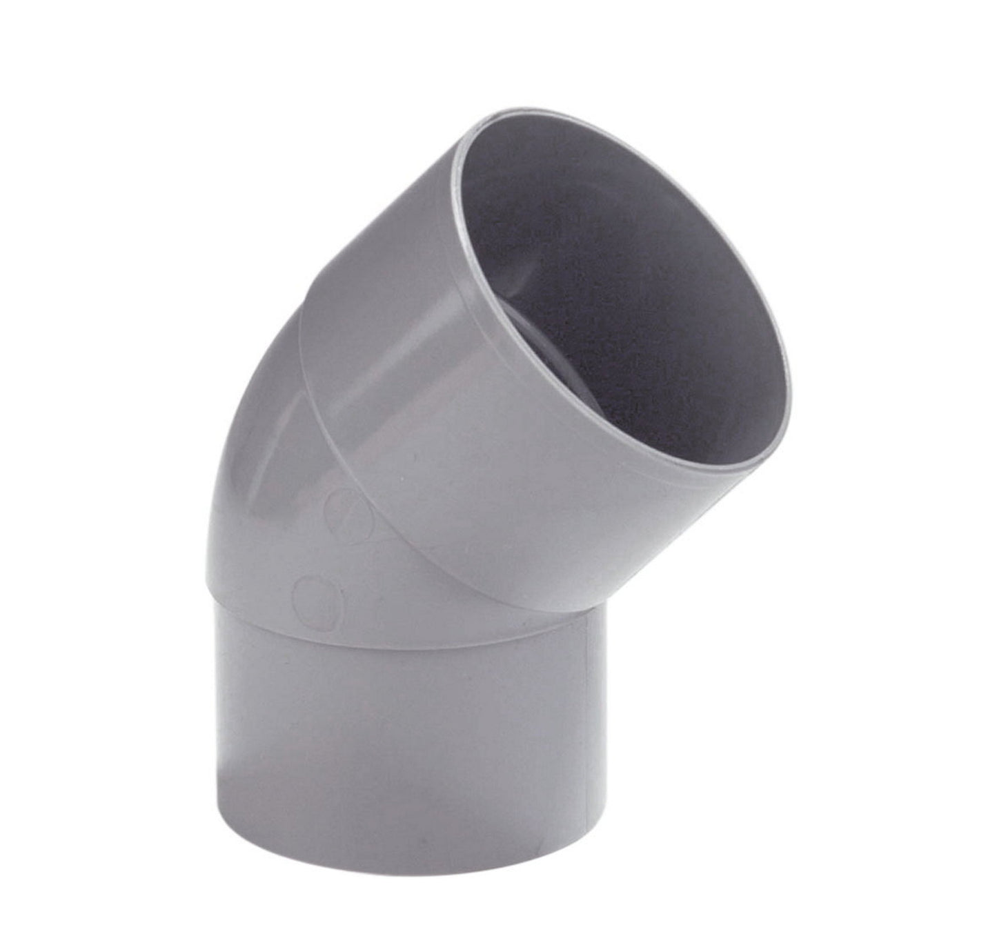 Codo de bajante Dyka de 45°, PVC, cola interior x espiga cónica, gris, 100 mm