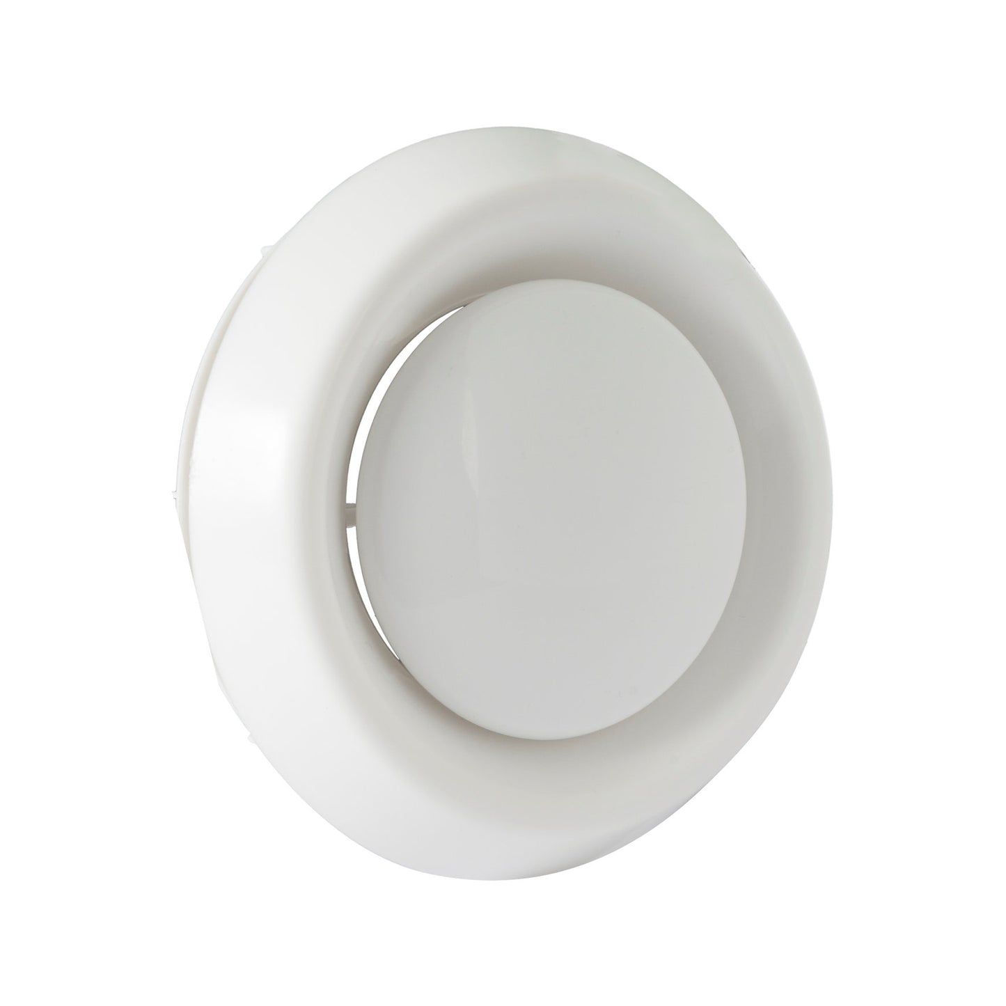 Nedco extraction valve with connection socket and clamping ring, pp, Ø 100 mm, white