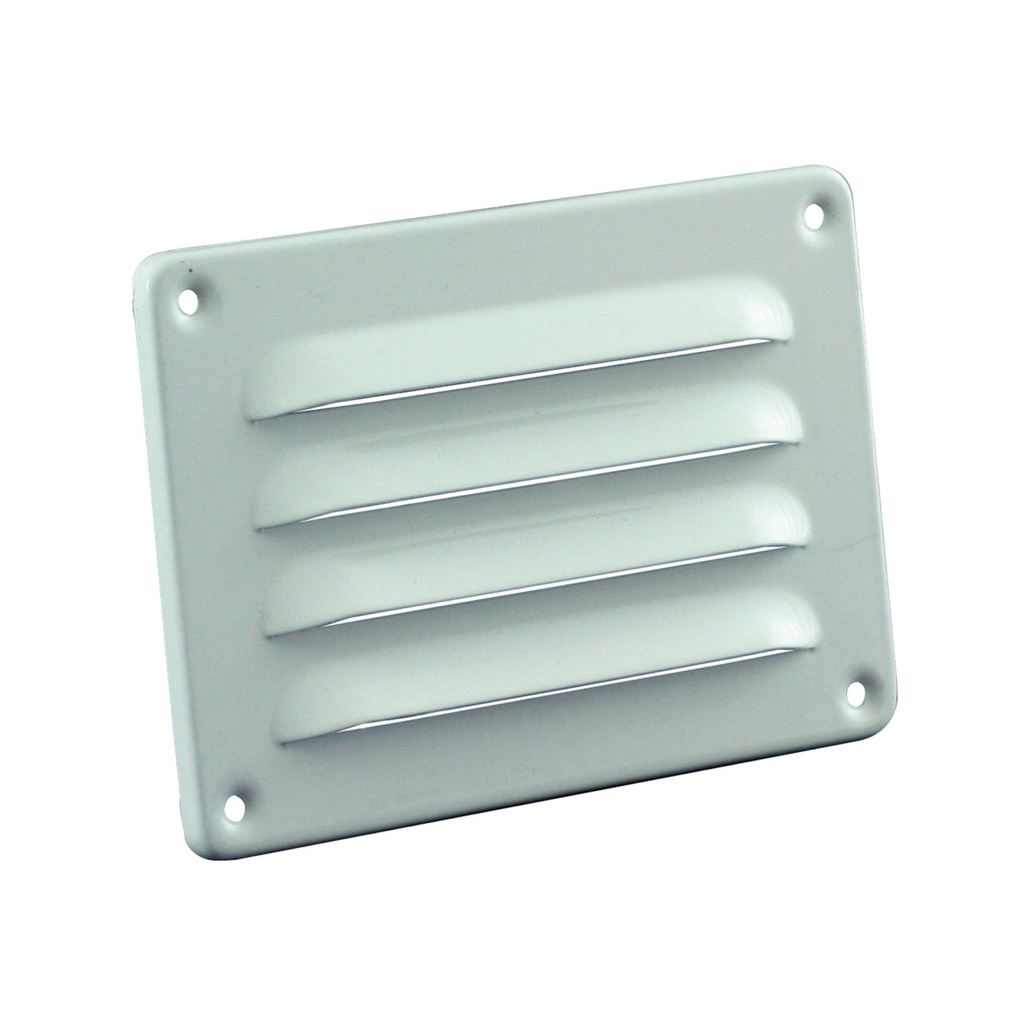 Rejilla de láminas Nedco, aluminio, láminas pequeñas, borde plegado, 130 x 90 mm, color blanco