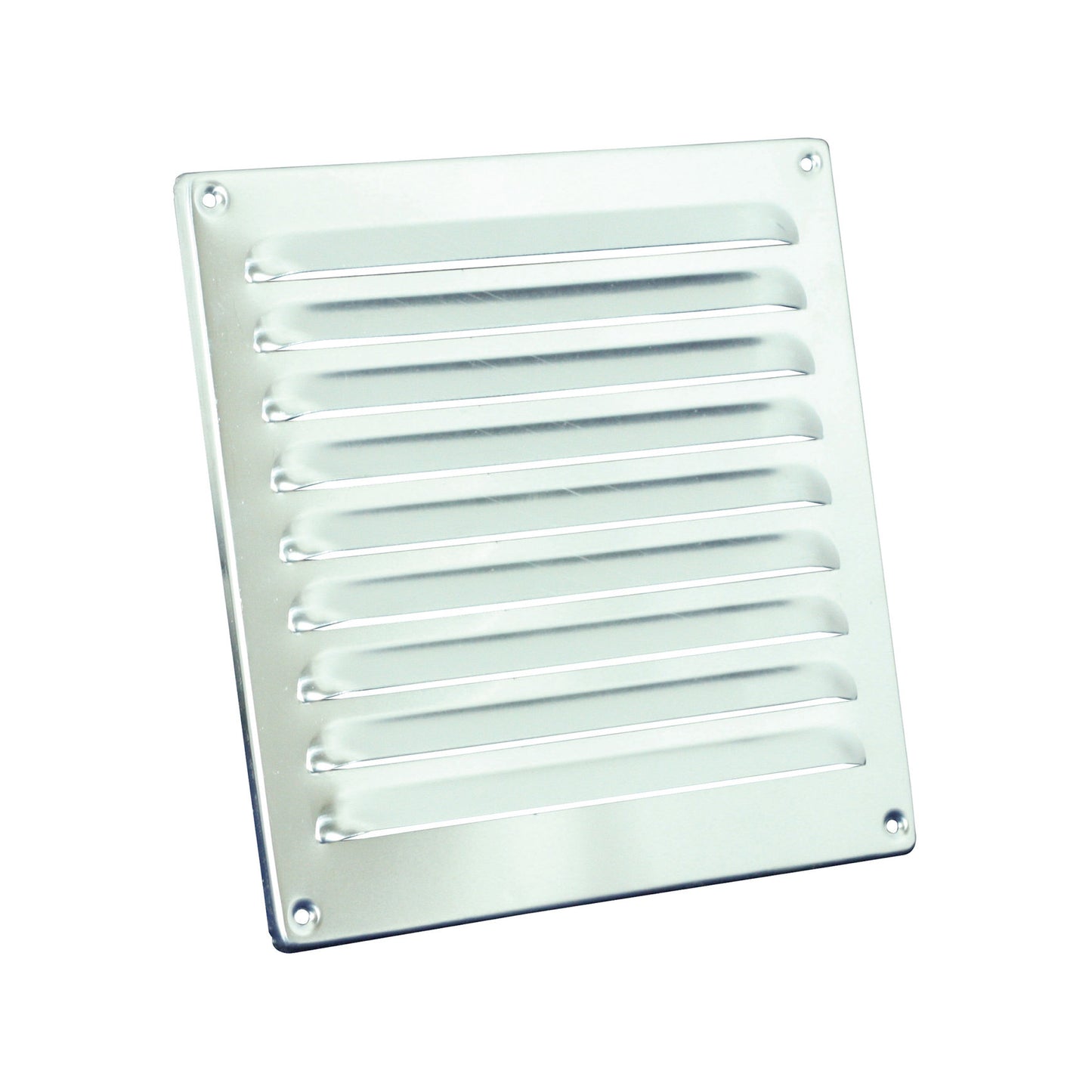 Rejilla de láminas Nedco, aluminio, láminas pequeñas, borde plegado, 200 x 200 mm, aluminio