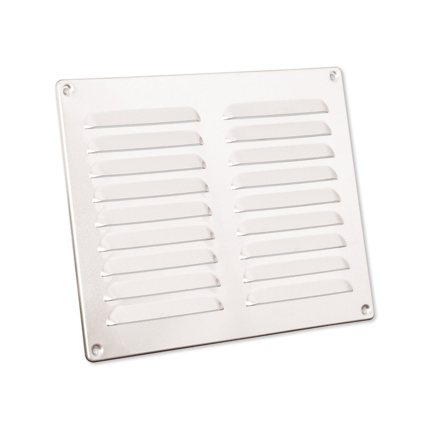 Rejilla de láminas Nedco, aluminio, láminas pequeñas, borde plegado, 250 x 200 mm, aluminio