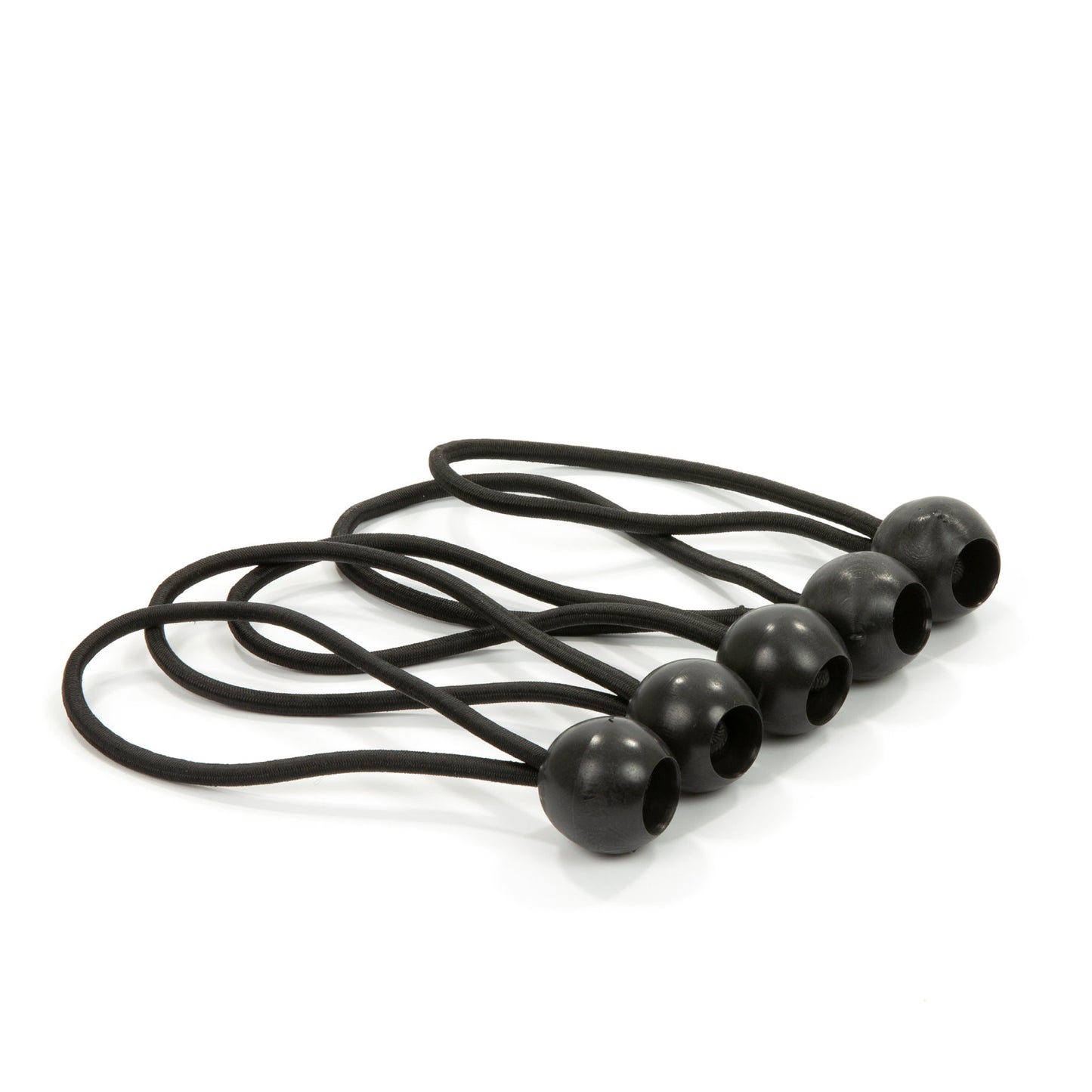 Tension elastic with ball, for tarpaulins and tents, 5 x 150 mm, 5 pieces