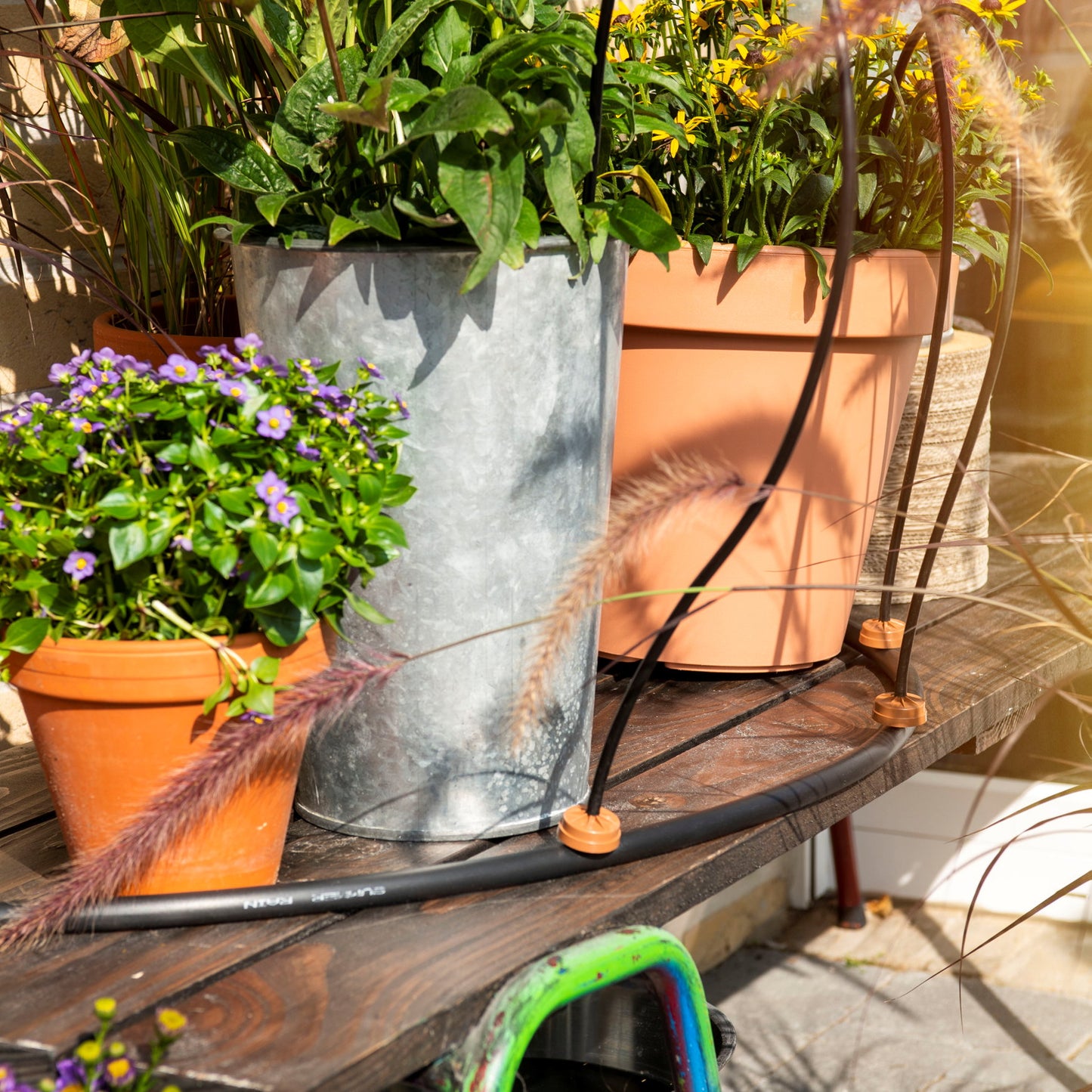 SummerRain drip system for balcony and terrace 5 flowerpots