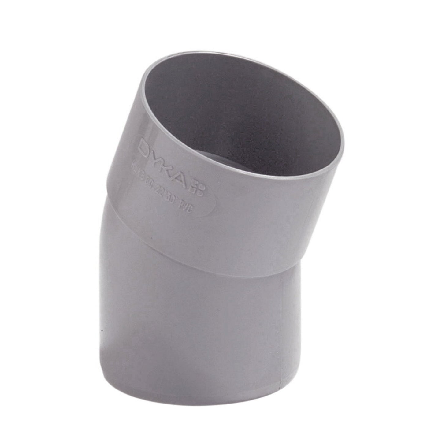 Codo de bajante Dyka de 22°, PVC, cola interior x espiga, gris, 100 mm