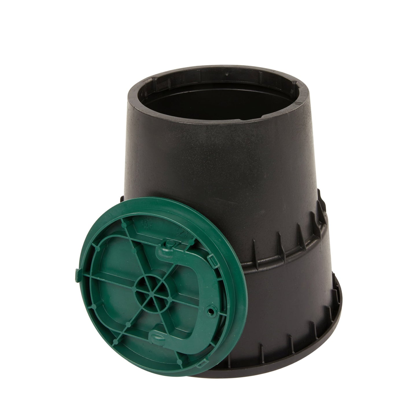 Rain ground pit, type PZCM 25, green/black, d = 253 mm, h = 261 mm