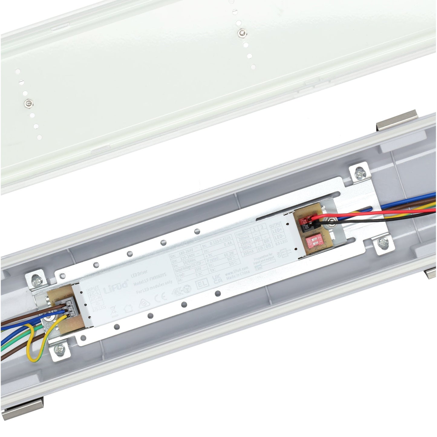 Luminaria LED Adurolight® Quality Line, resistente a salpicaduras, Dave 3.0, 150 cm, 28-49 W, 7500 lm, 4000 K