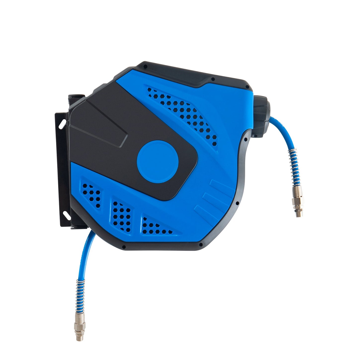 Enrollador de manguera de aire comprimido, con montaje en pared, 20 bar, orientable, l = 20 m, ¼", tubo 8 x 12 mm