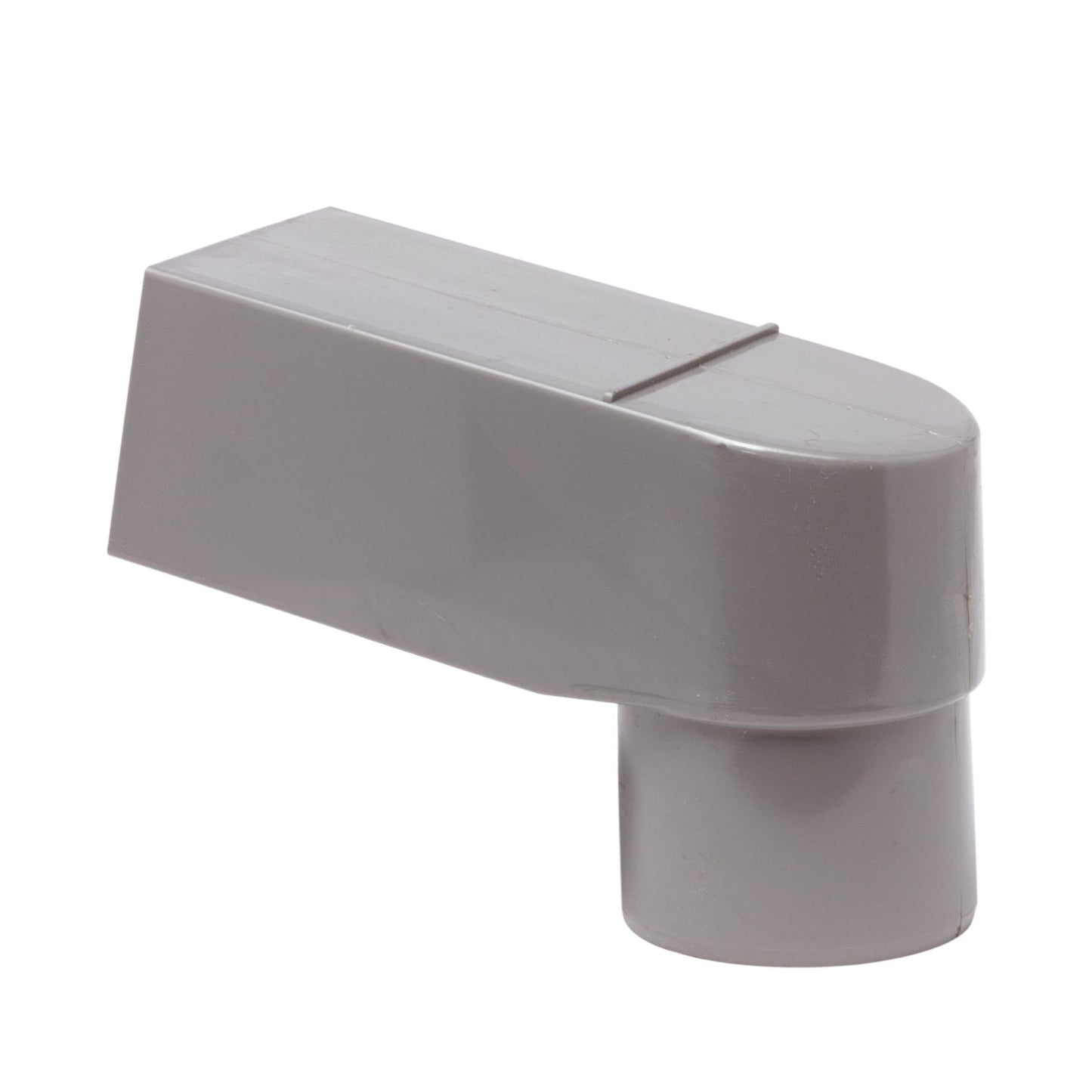 Adaptador de salida de agua de lluvia Dyka, PVC, salida rectangular x circular, 60 x 100 mm, gris, salida 100 mm