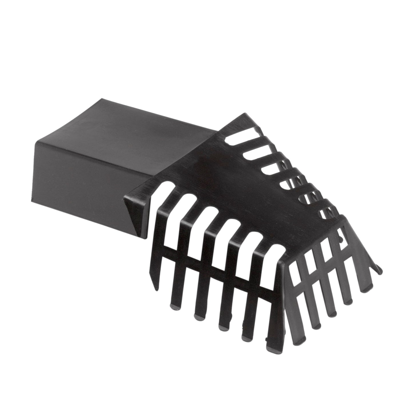 Recogedor de hojas Dyka, PE, modelo U, para salida de parapeto, negro, 60 x 100 mm, no apto para placa adhesiva de plomo