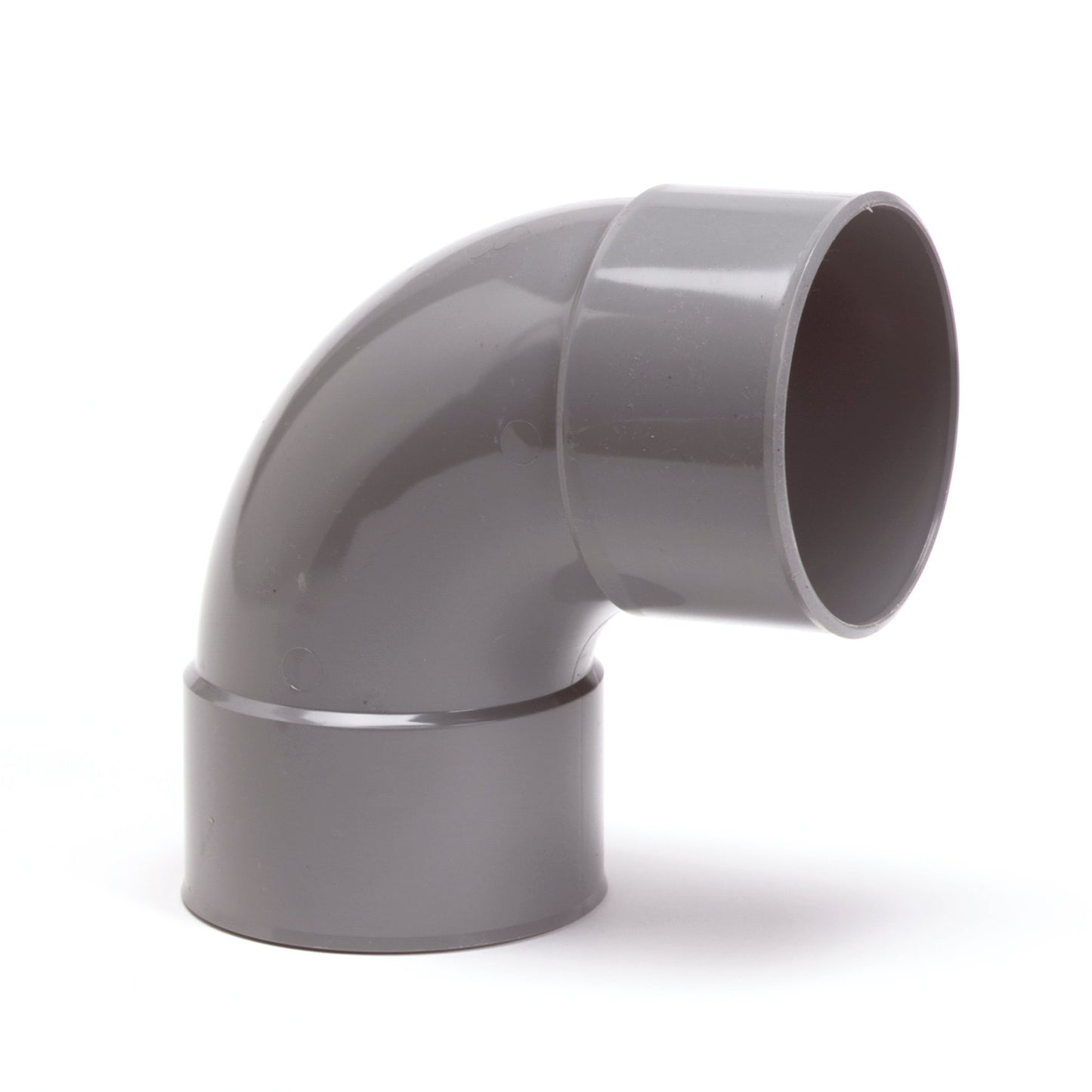 Codo para agua de lluvia Nicoll 88°, PVC, 2x pegamento interior, gris, KOMO, 80 mm