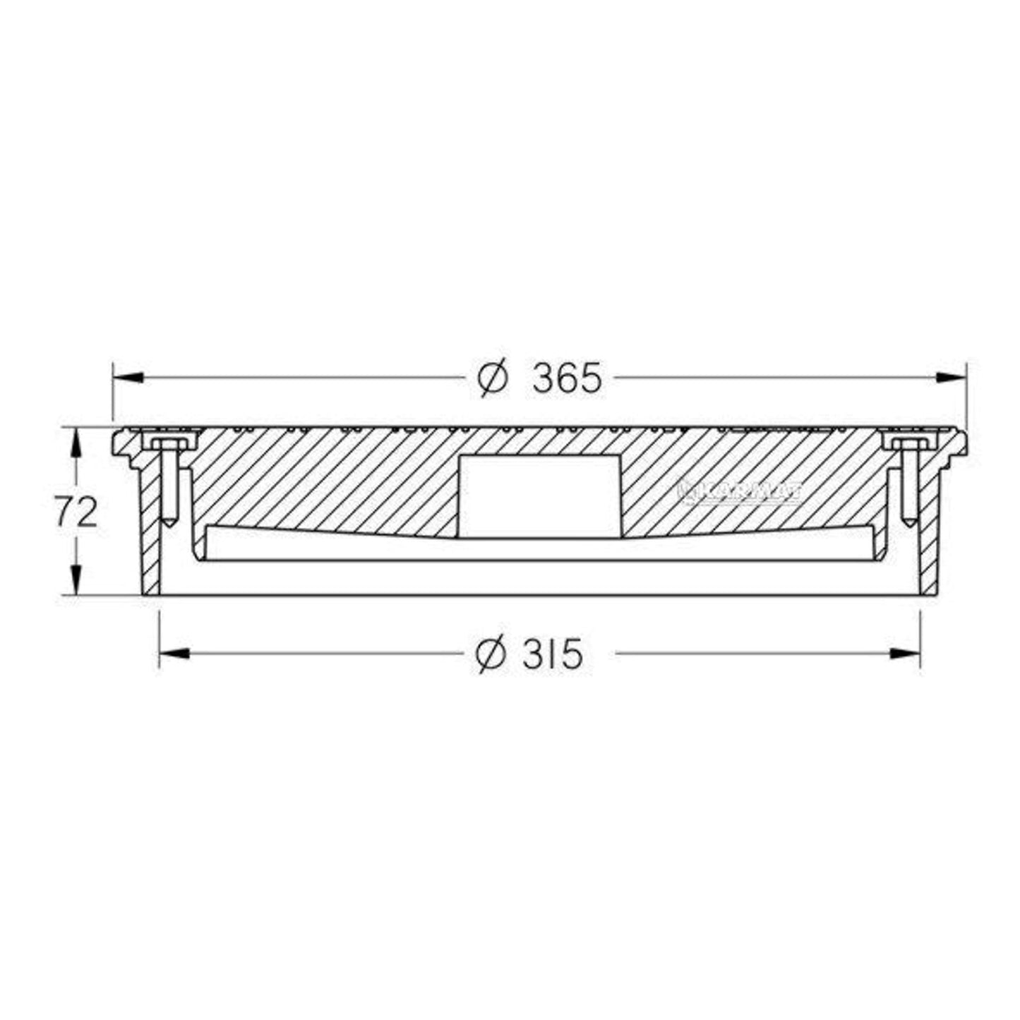 Karmat manhole cover, PP, 315 mm