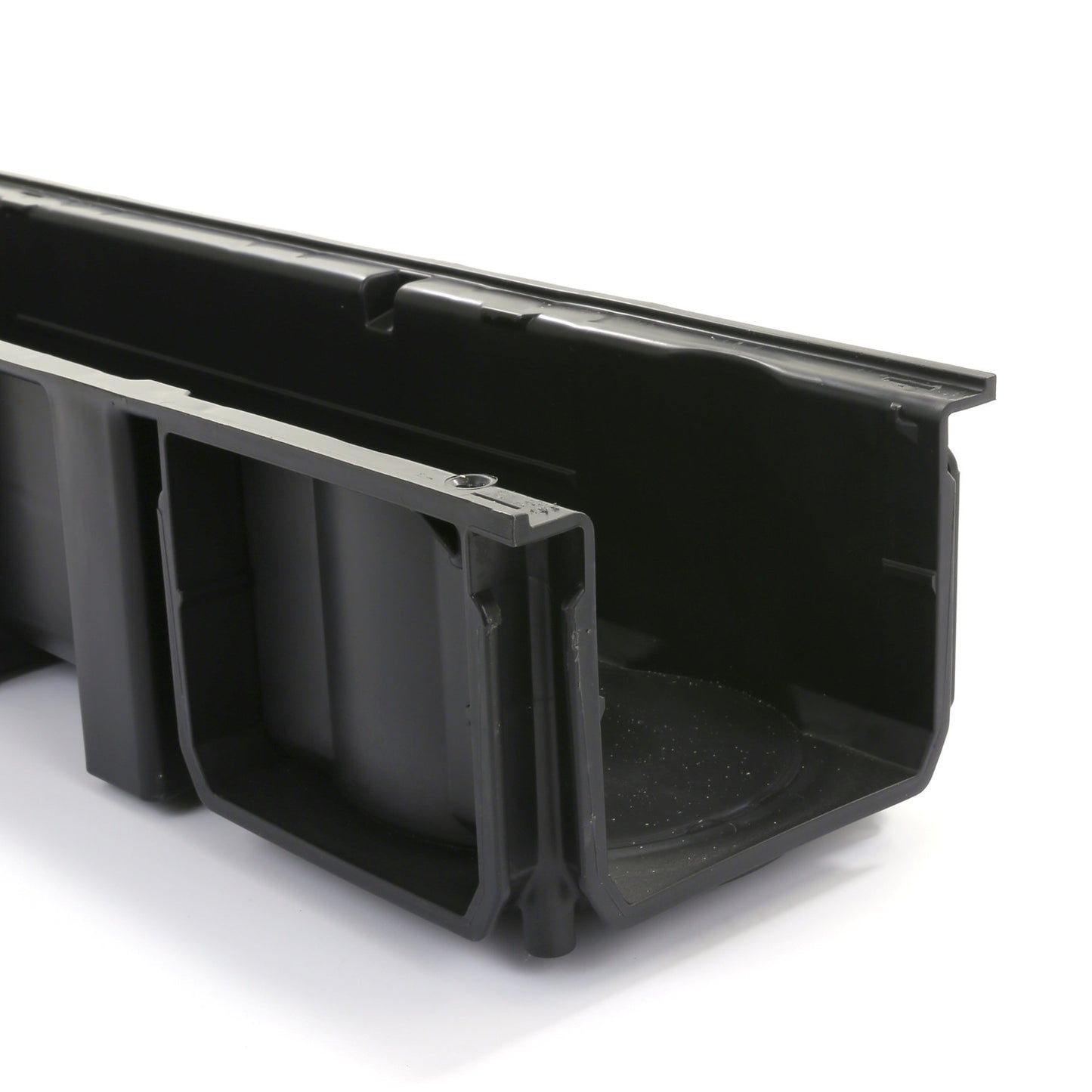 Nicoll drainage channel, type Connecto 100, PP, incl. CI slotted grating, B125, 100x13.6x9.8 cm
