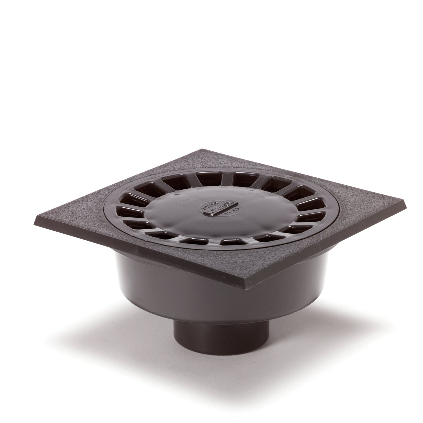 Desagüe de suelo Nicoll con rejilla de PVC, PVC, 200 x 290 mm, salida inferior 75 mm, 15 kN