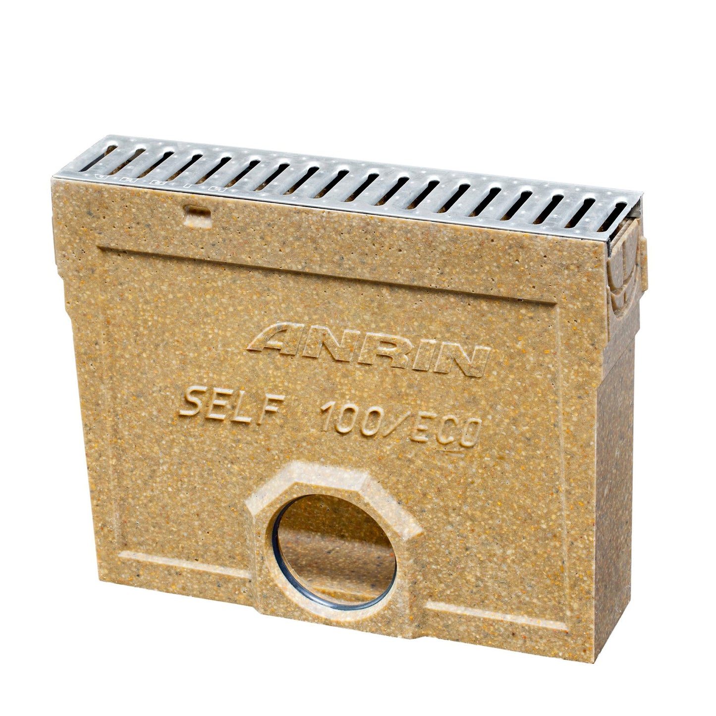 Anrin sump unit, type SELF-100/ECO/Mini, polymer concrete, galv. slotted grate, A15 , 50cm, 110mm