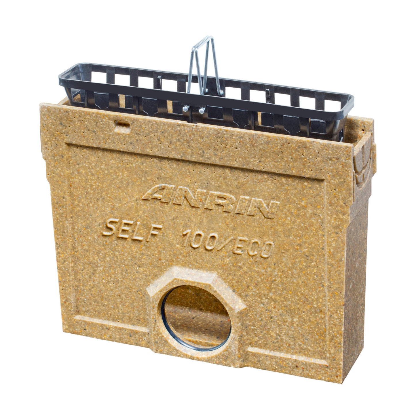 Anrin sump unit, type SELF-100/ECO/Mini, polymer concrete, galv. slotted grate, A15 , 50cm, 110mm