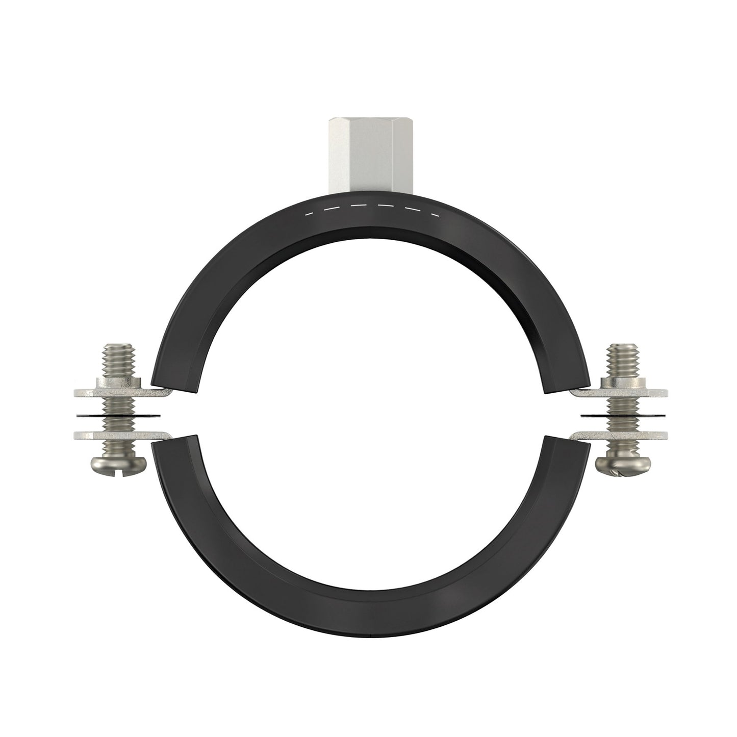 Flamco BRS pipe clamp with insert, stainless steel, M8/M10, 26 - 30 mm, for pipe ¾"