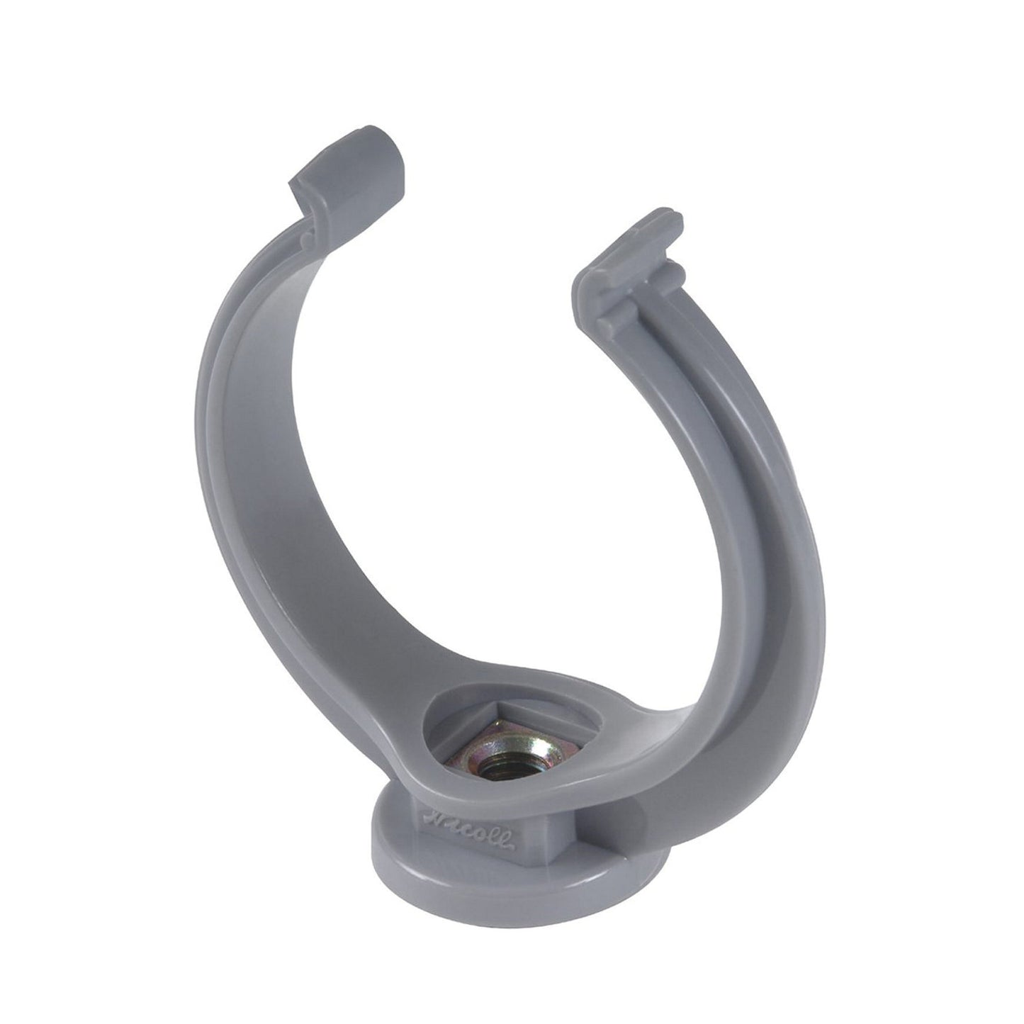 Nicoll pipe clamp, PP, light grey, 80 mm