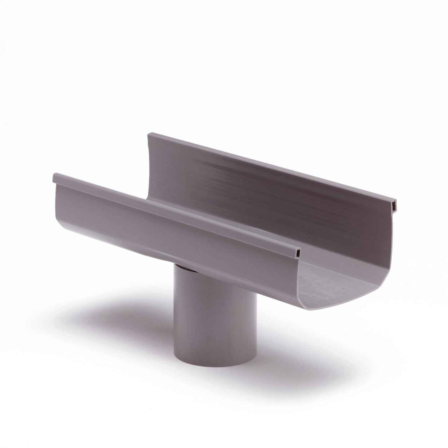 S-lon gutter spout for Mini box gutter, PVC, 95 mm, spout 60 mm, grey