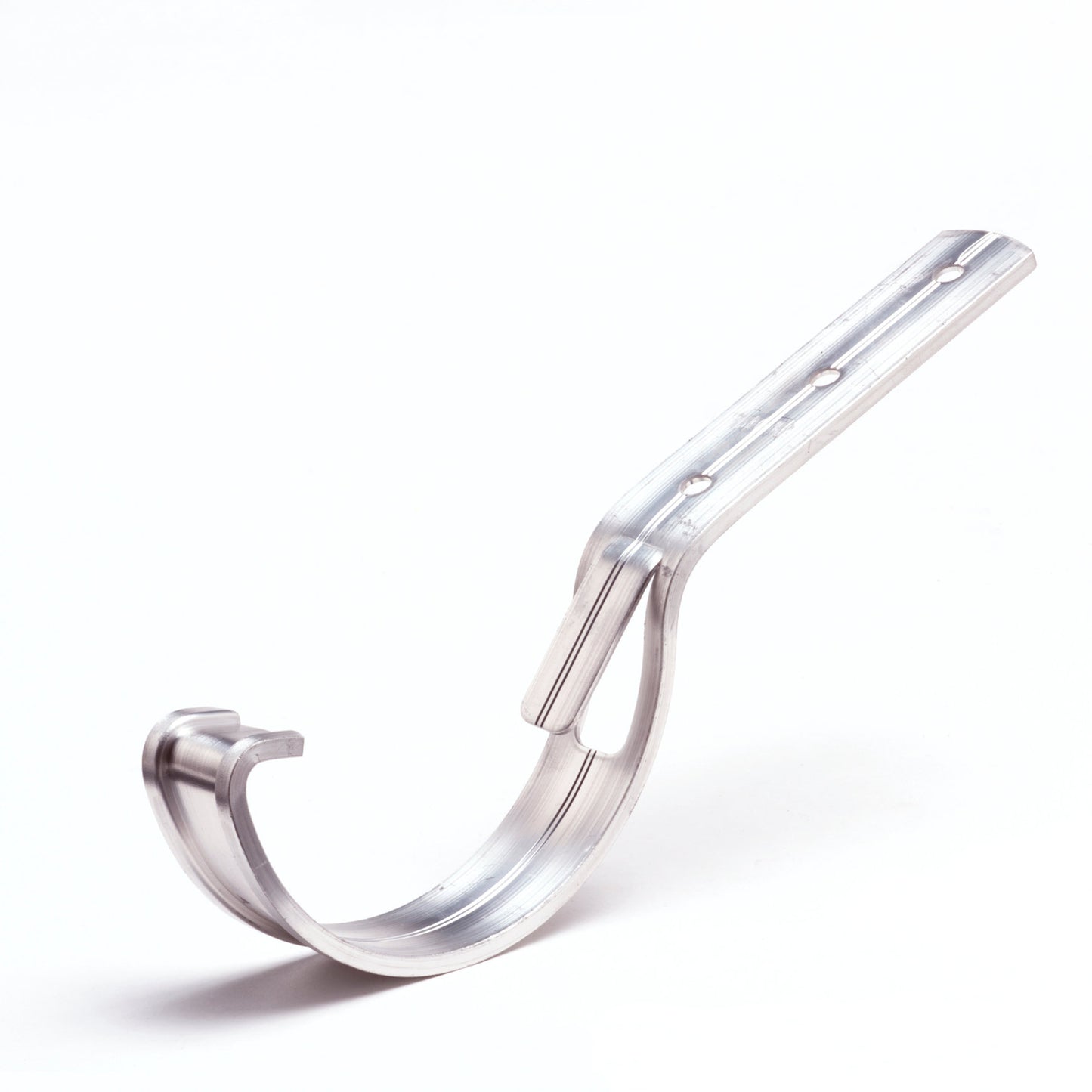 S-lon gutter bracket for half round gutter, aluminum, no. 3, 4", grey