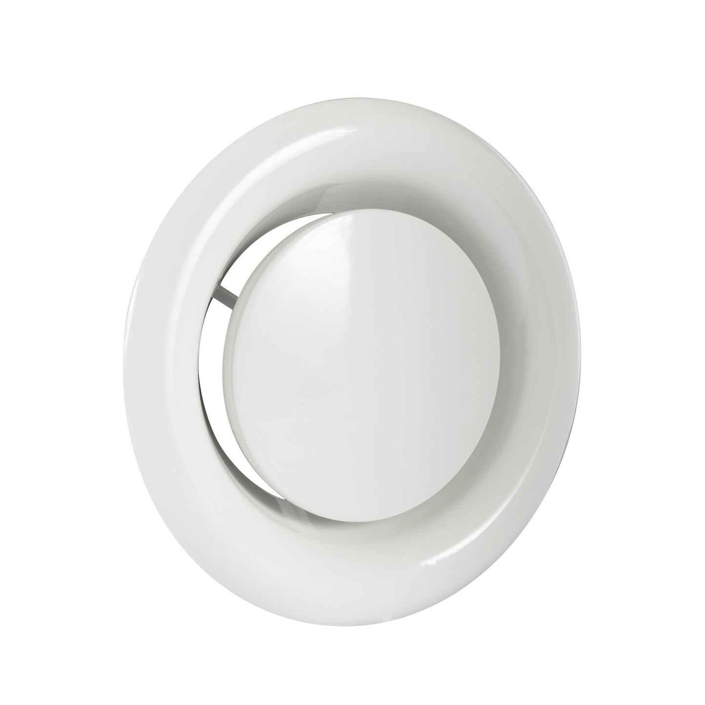 Nedco extraction valve with connection socket, steel, white, h = 5 mm, Ø 125 mm