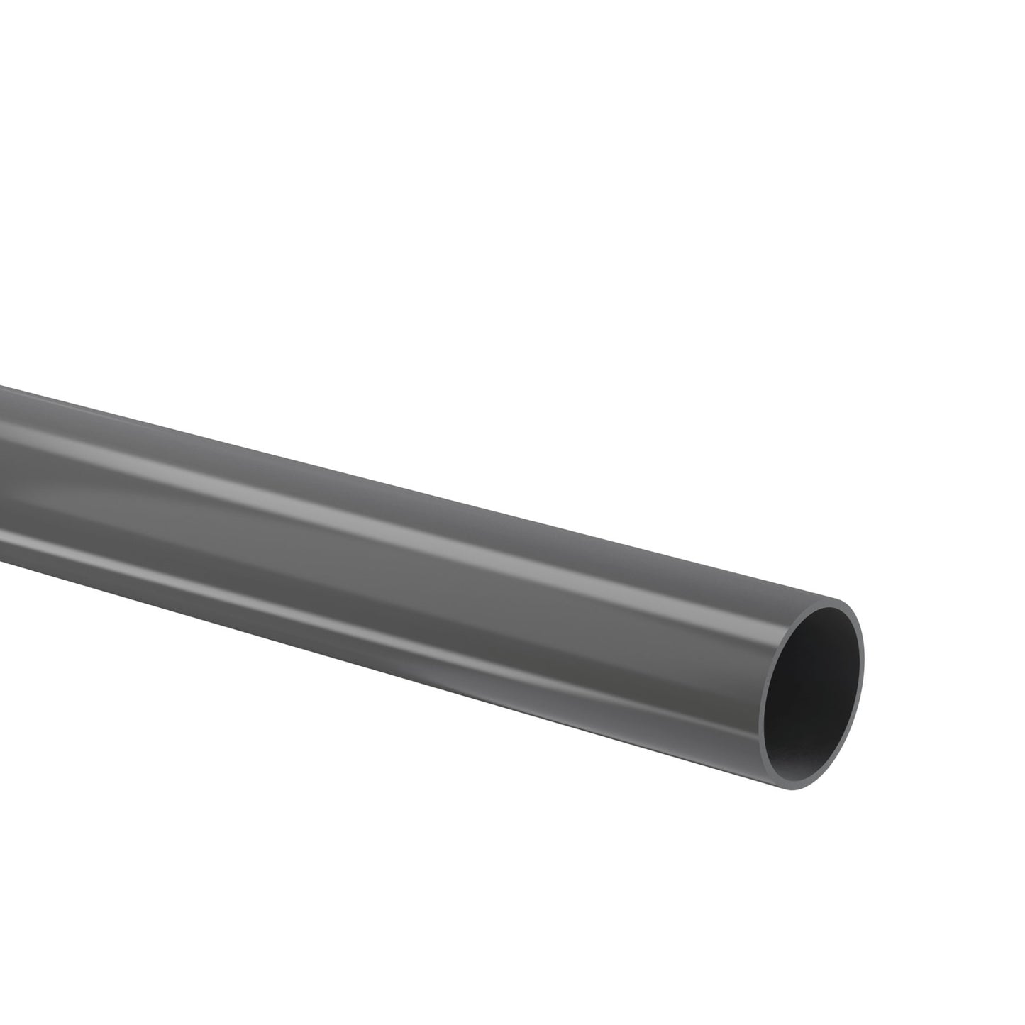 Pipelife pressure pipe with smooth ends, PVC, dark grey, RAL 7011, 20 x 1.5 mm, 16 bar, l = 4 m,Kiwa