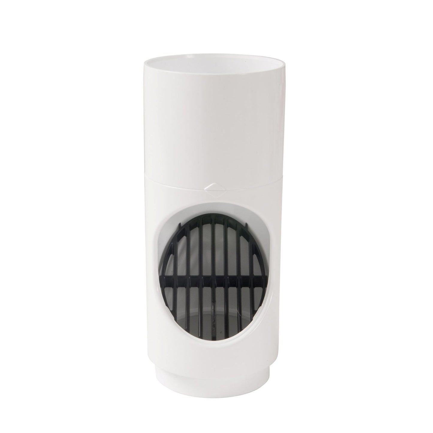 Separador de hojas para tubería de agua de lluvia Nicoll Techtan, PVC, blanco, RAL 9010, 80 mm