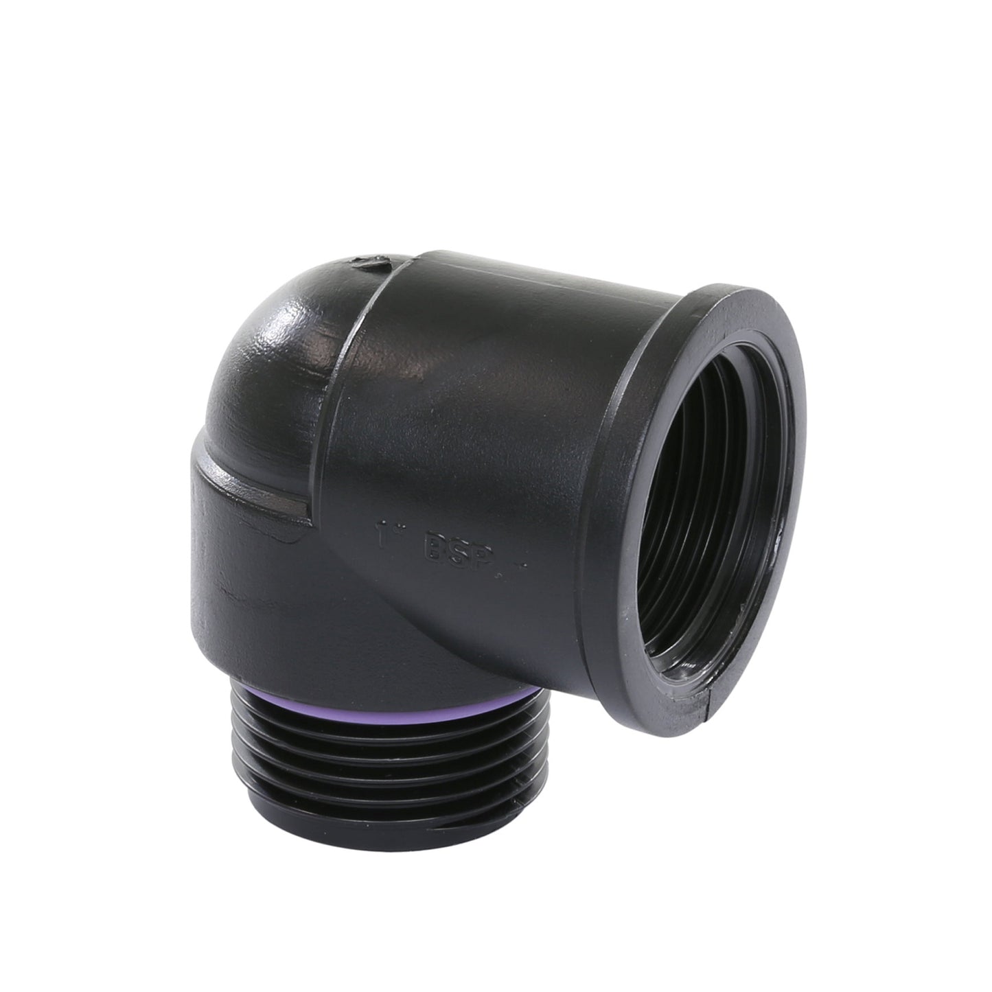 Codo autosellante 90°, PP, rosca hembra x rosca exterior, 6 bar, ½"