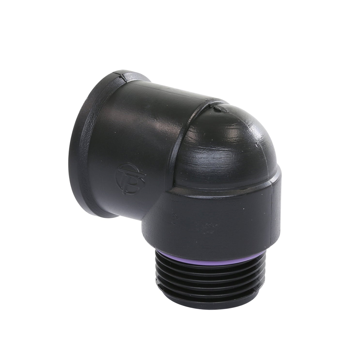 Codo autosellante 90°, PP, rosca hembra x rosca exterior, 6 bar, ½"