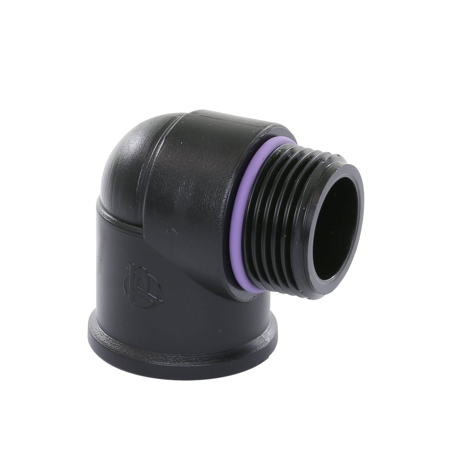 Codo autosellante 90°, PP, rosca hembra x rosca exterior, 6 bar, ½"