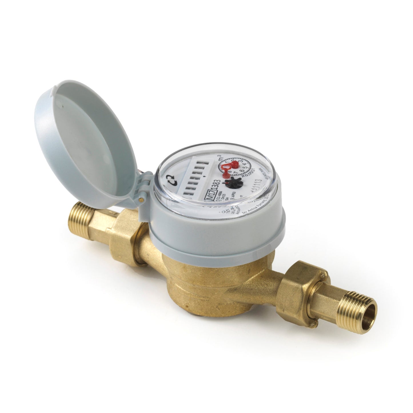 Contador de agua, tipo ALFA-SJ-SDC, ½" L110, incluye acoplamientos