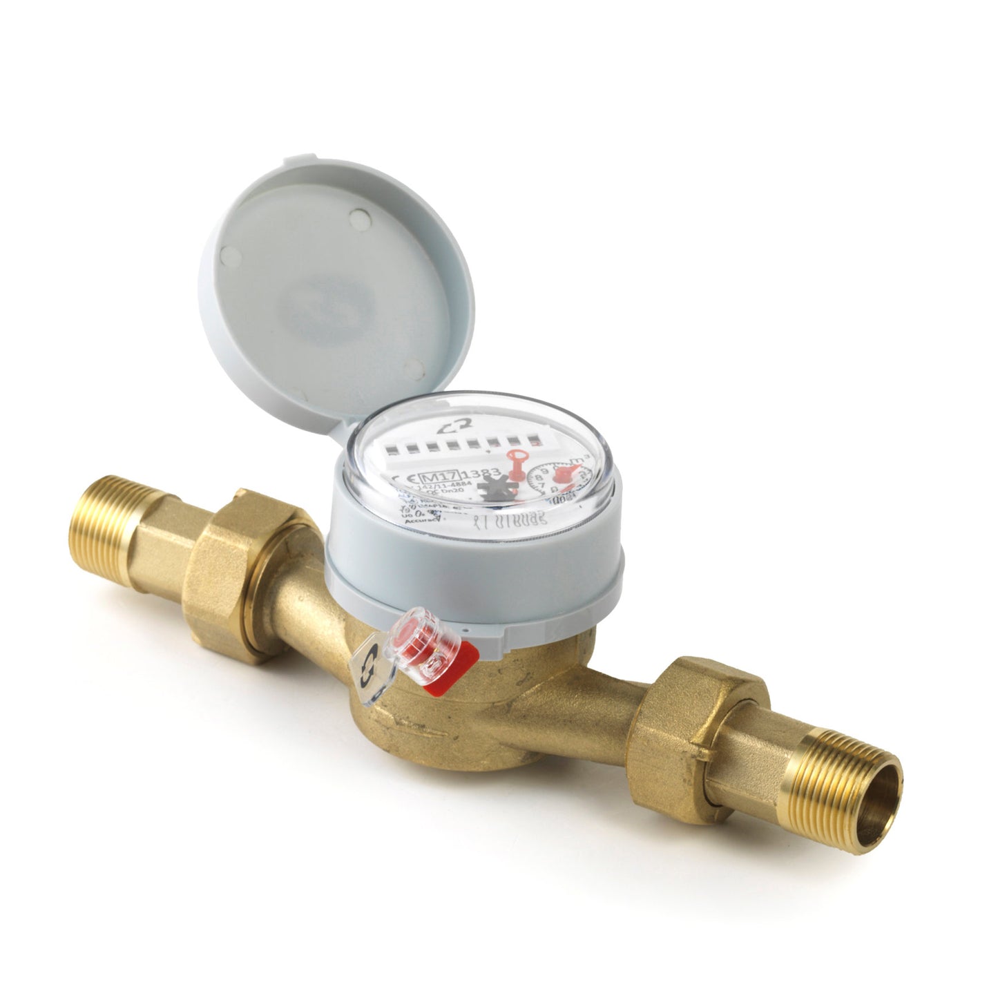 Contador de agua, tipo ALFA-SJ-SDC, ¾" L130, incluye acoplamientos