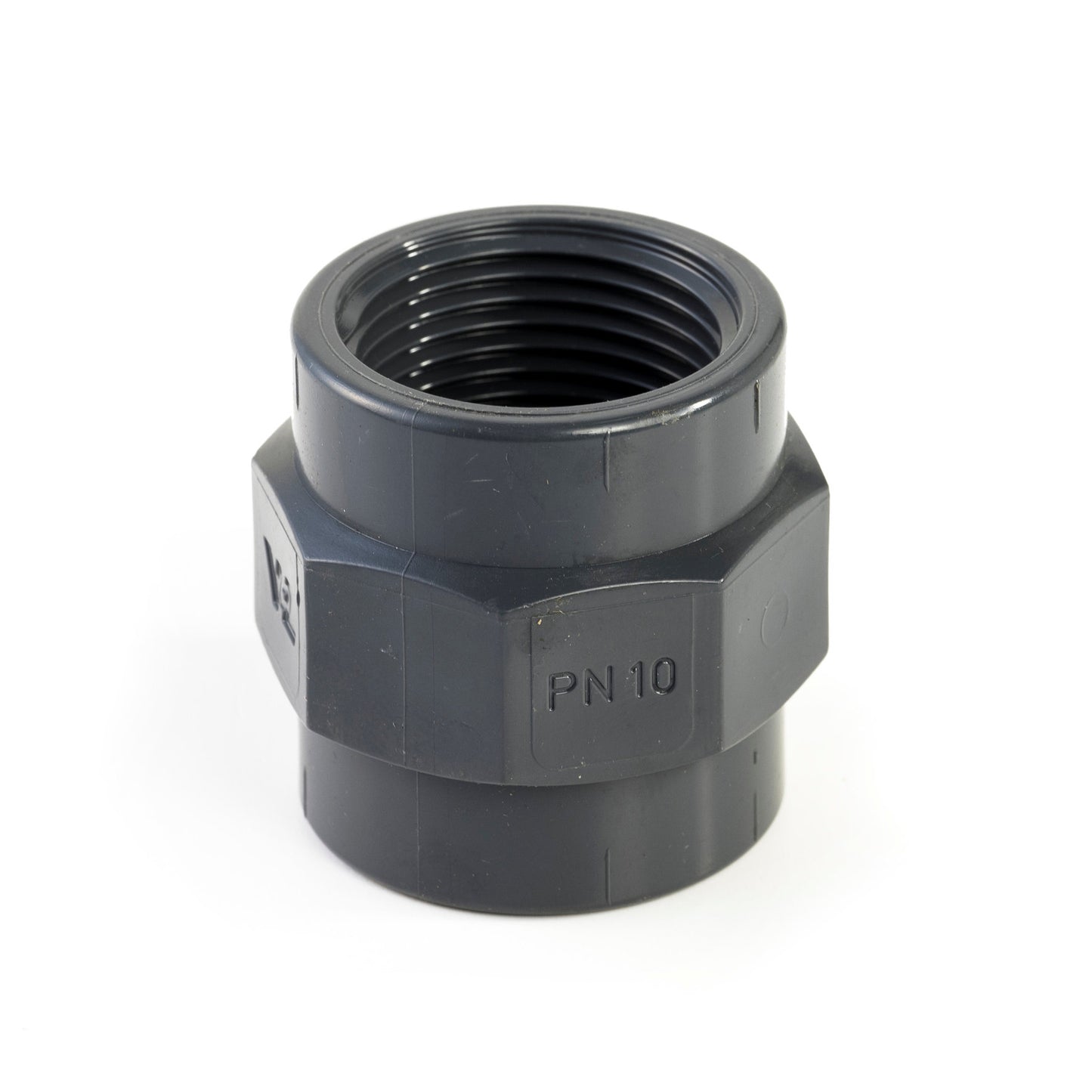 VDL screw piece, PVC, internal glue x female thread, 16 bar, type A, 32 mm x ½"
