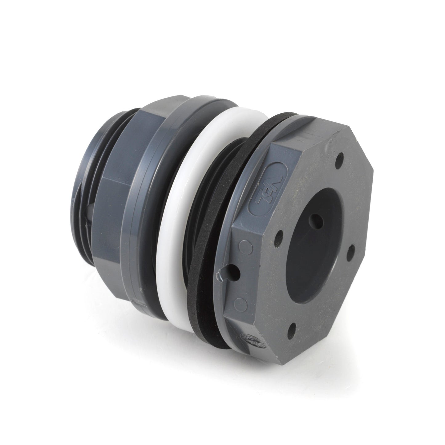 Acoplamiento de depósito VDL, PVC, rosca externa x pegamento interno, 1½" x 32 mm