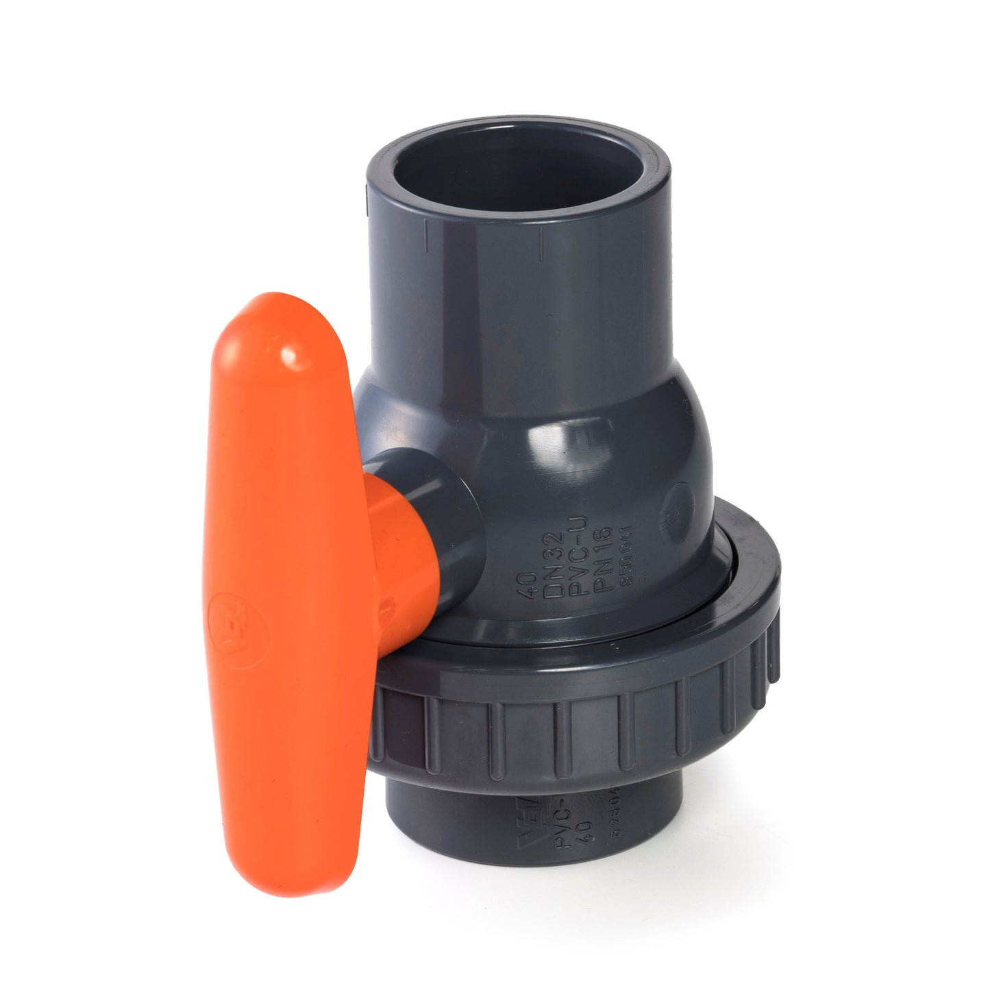 VDL ball valve, PVC, 2x internal glue / 1x union nut, 16 bar, 50 mm, EPDM