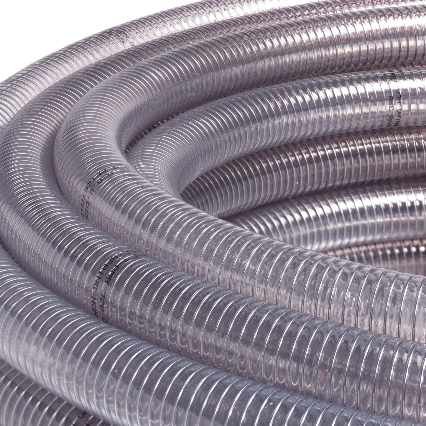 Metal-flex transparent suction hose, 38 x 47 mm, l = maximum 30 m