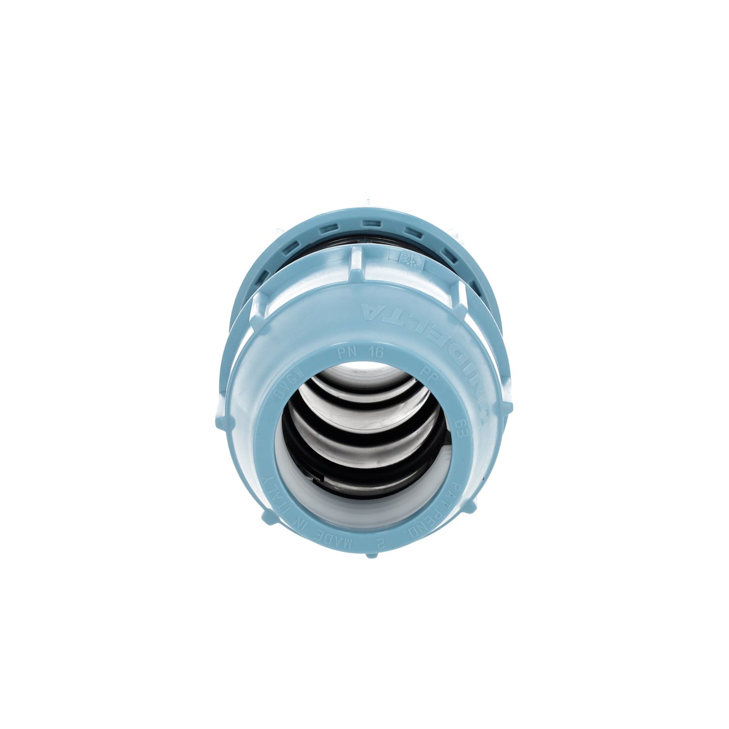 Unidelta Deltone coupling, PP, 2x clamp, Kiwa, 16 bar, 50 mm