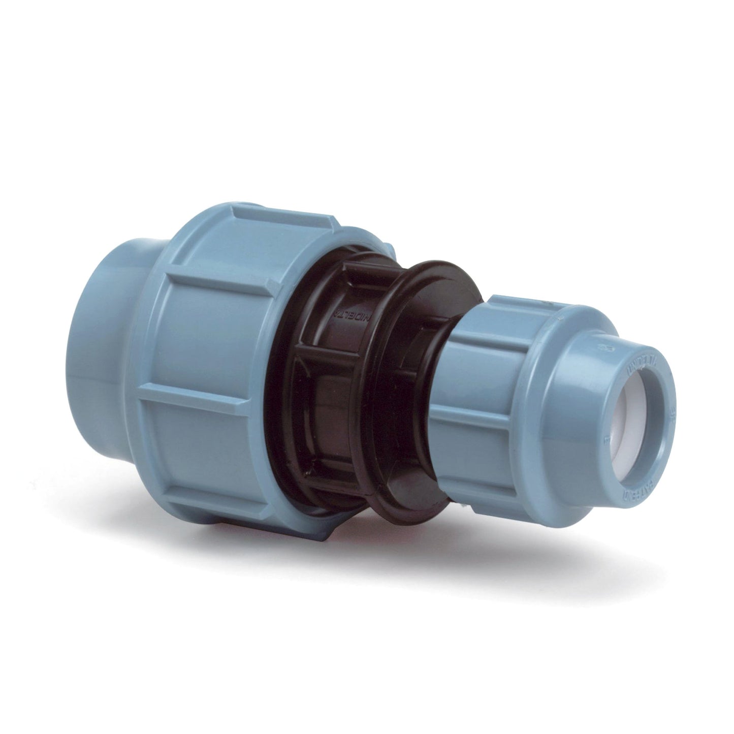 Unidelta reducing coupling, PP, 2x clamp, Kiwa, 16 bar, 20 x 16 mm