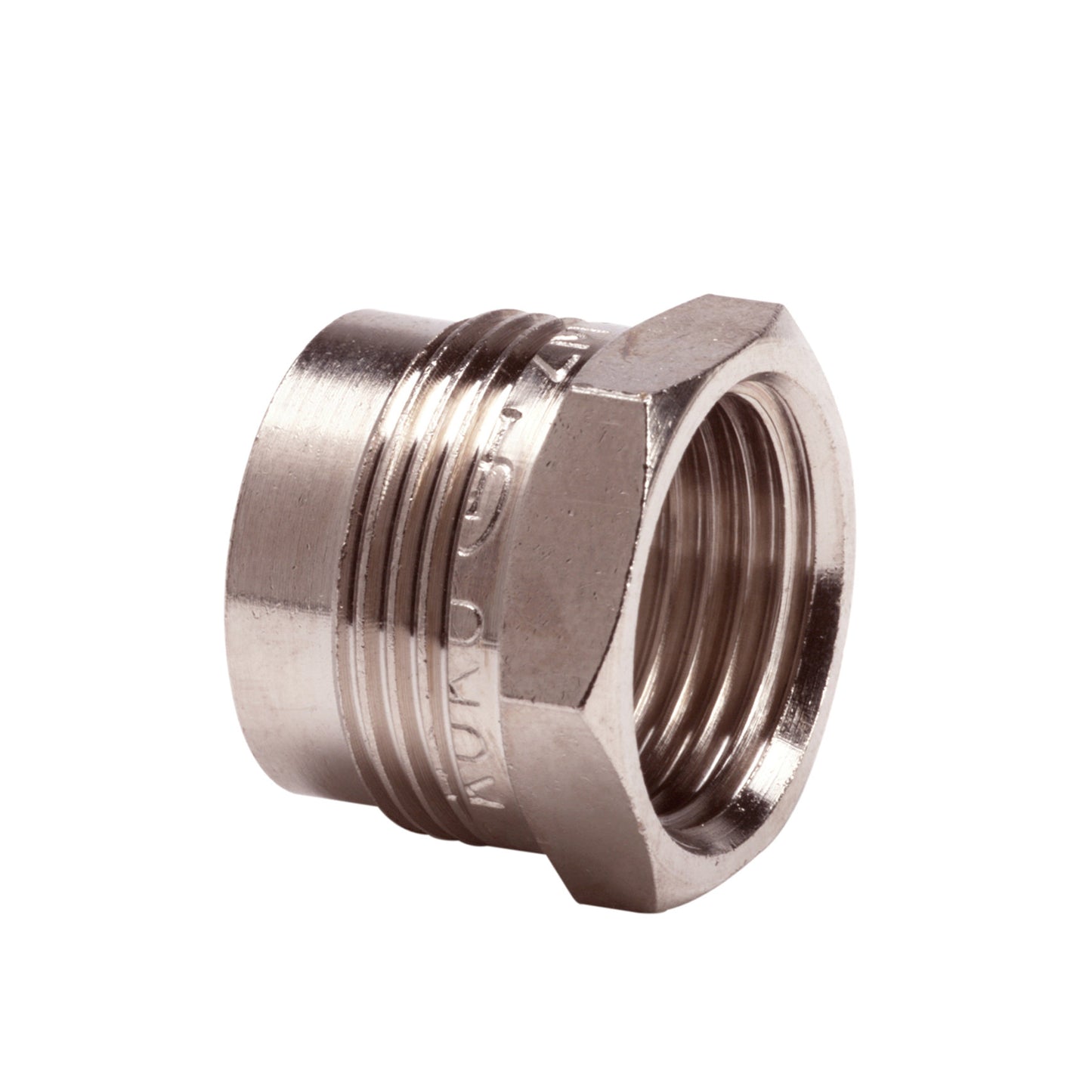 Pieza de conexión Bonfix, recta, cromada, Gastec QA, rosca hembra de ½" x M24