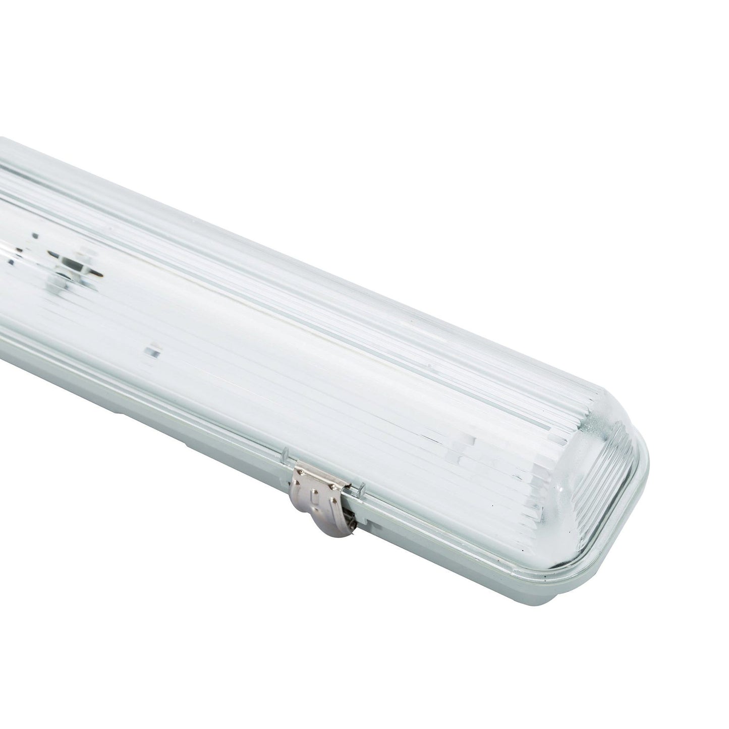Adurolight® LED fluor. lumin. excl. tube, single, spl.prf., incl. PC cap and stnls stl clip, 1x1.5 m