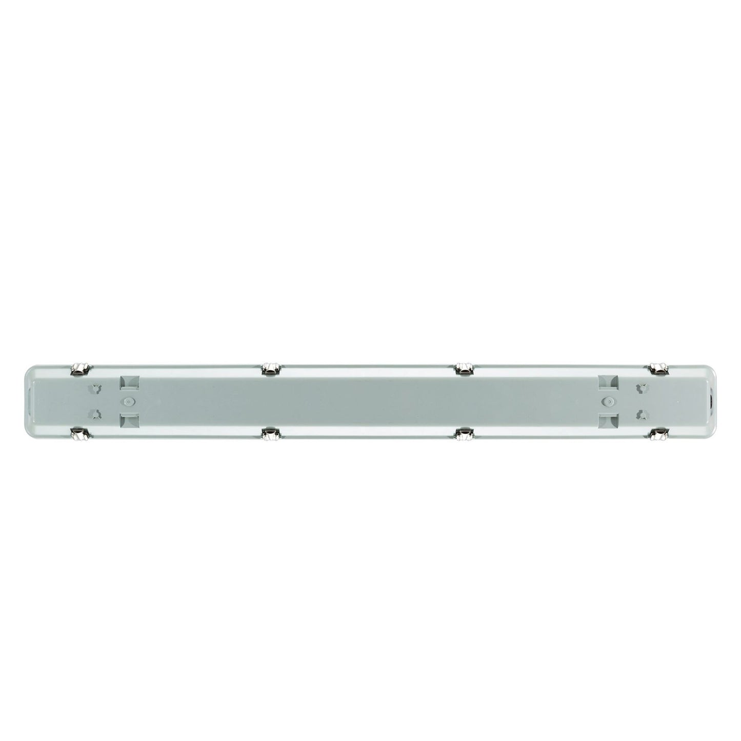 Adurolight® LED fluor. lumin. excl. tubes, dbl, spl.prf., incl. PC cap and stnls stl clip, 2x1.2 m