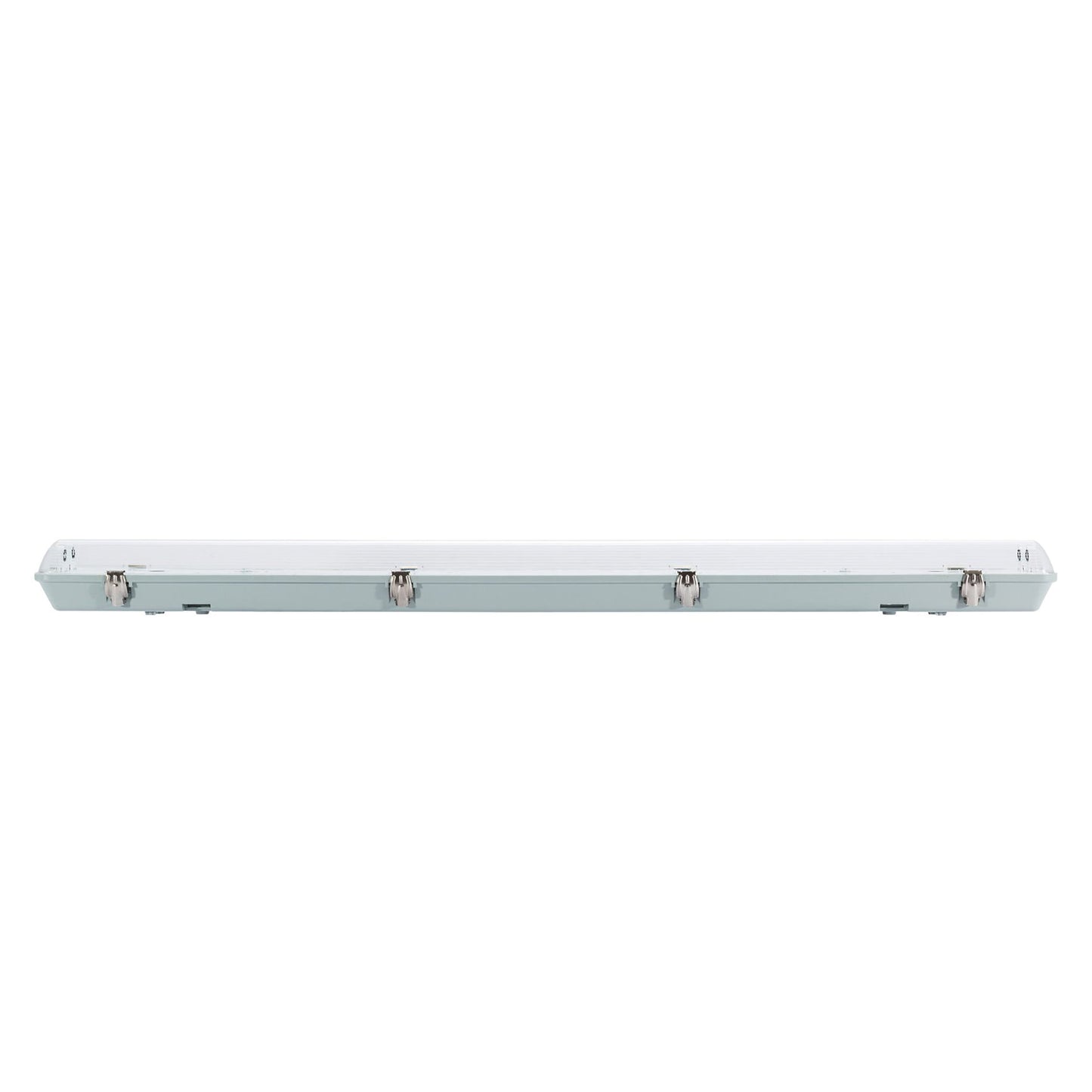 Adurolight® LED fluor. lumin. excl. tubes, dbl, spl.prf., incl. PC cap and stnls stl clip, 2x1.5 m