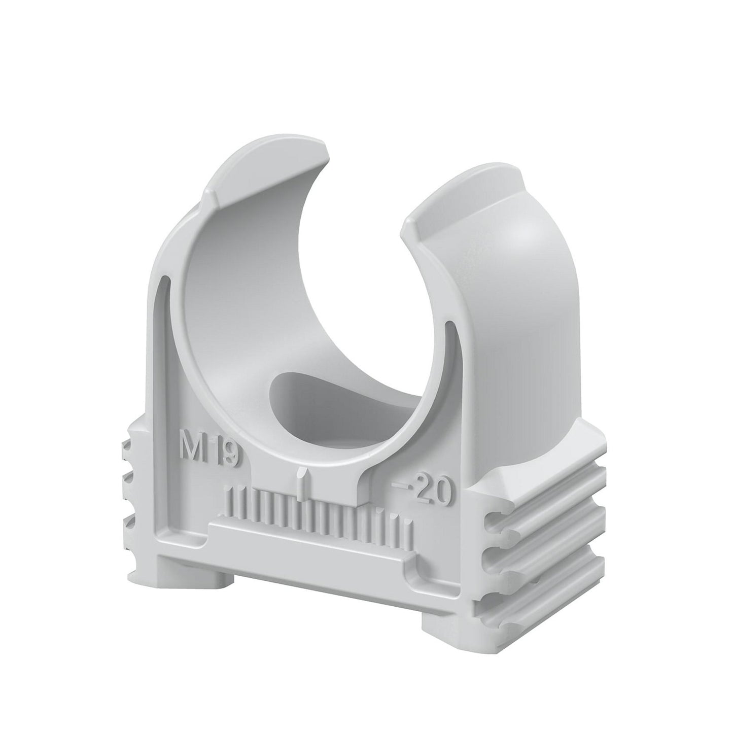OBO Magic conduit clamp, light grey, type 2957, 19 - 20 mm